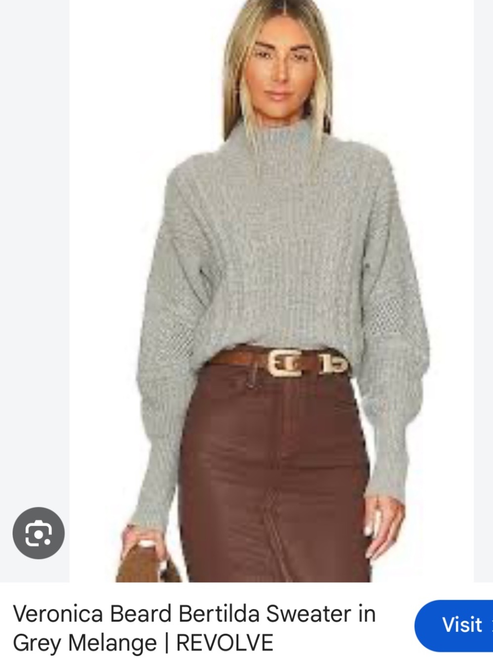 VERONICA BEARD Bertilda Wool Sweater in Grey Melange size XL Excellent